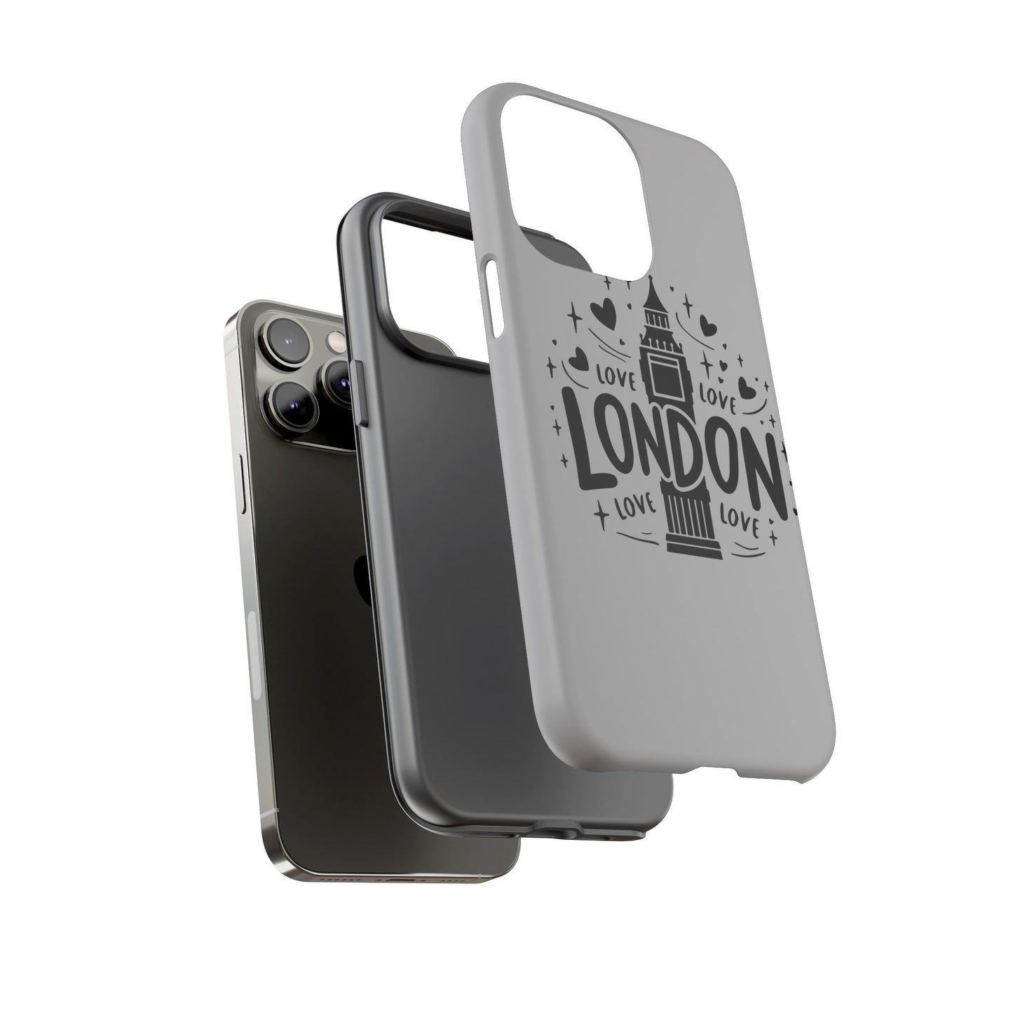 London Love Phone Case, Tough Cases, Stylish Phone Accessories, Unique Gift for Travelers, London Souvenir, Love Design