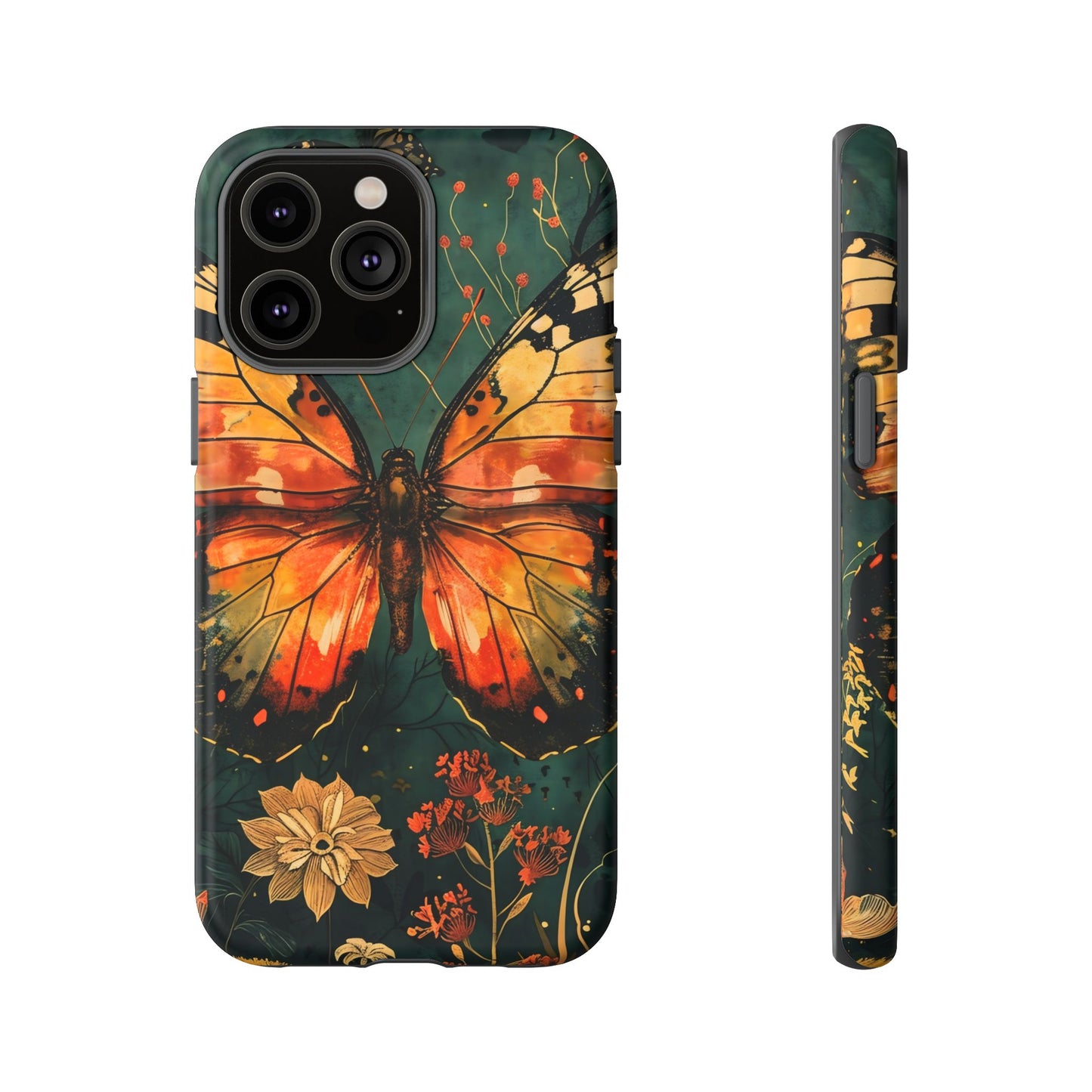 Butterfly Phone Case – Tough Cases for Nature Lovers, Floral Design, Butterfly Art, Unique Gift, Eco-Friendly Protection