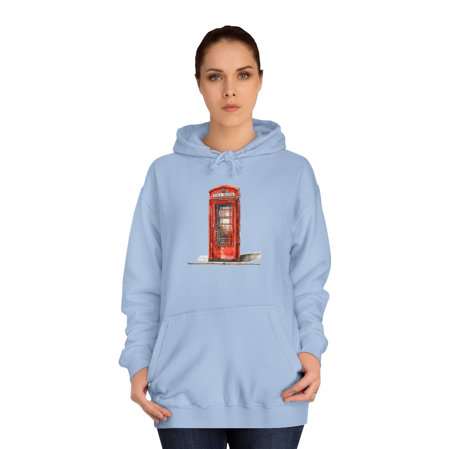 Unisex College Hoodie - Iconic British Public Telephone
