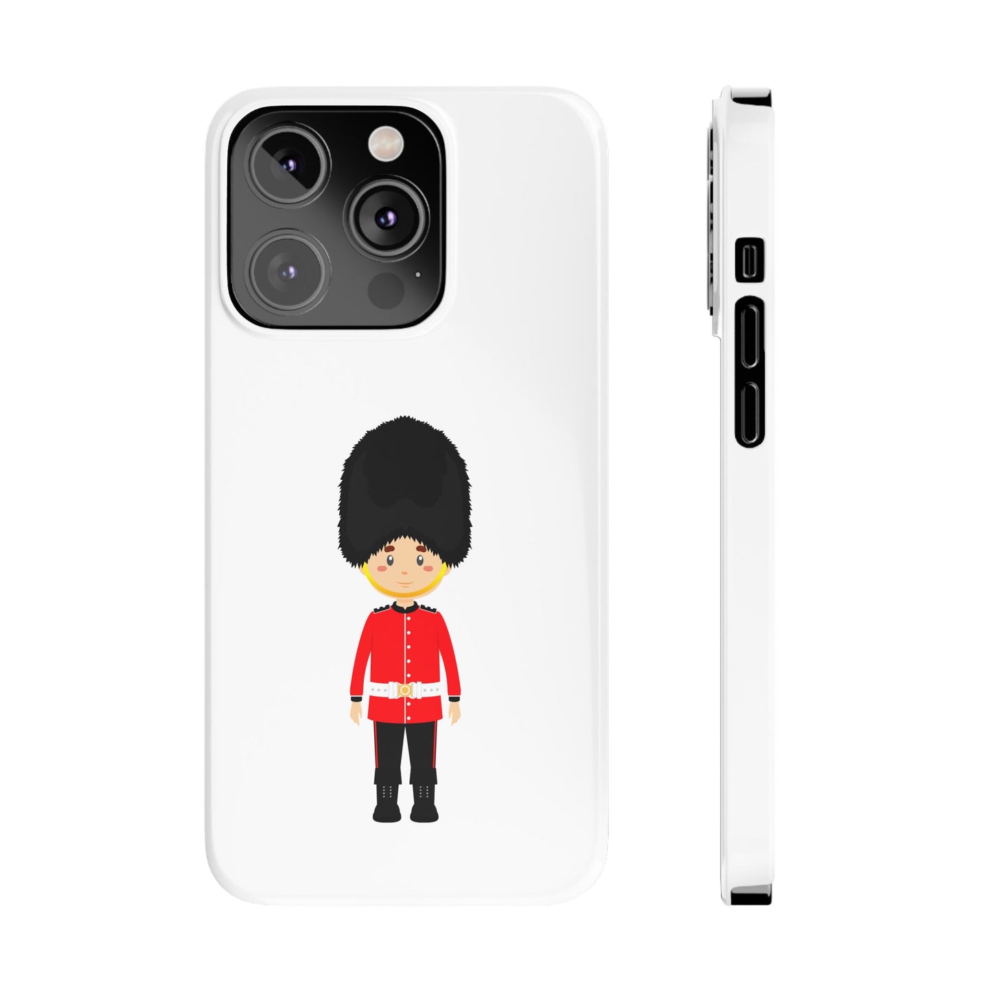 Adorable Guard Slim Phone Cases | Cute Phone Cover, Unique Gift, London Theme, Kid-Friendly Design, Cheerful Accessory