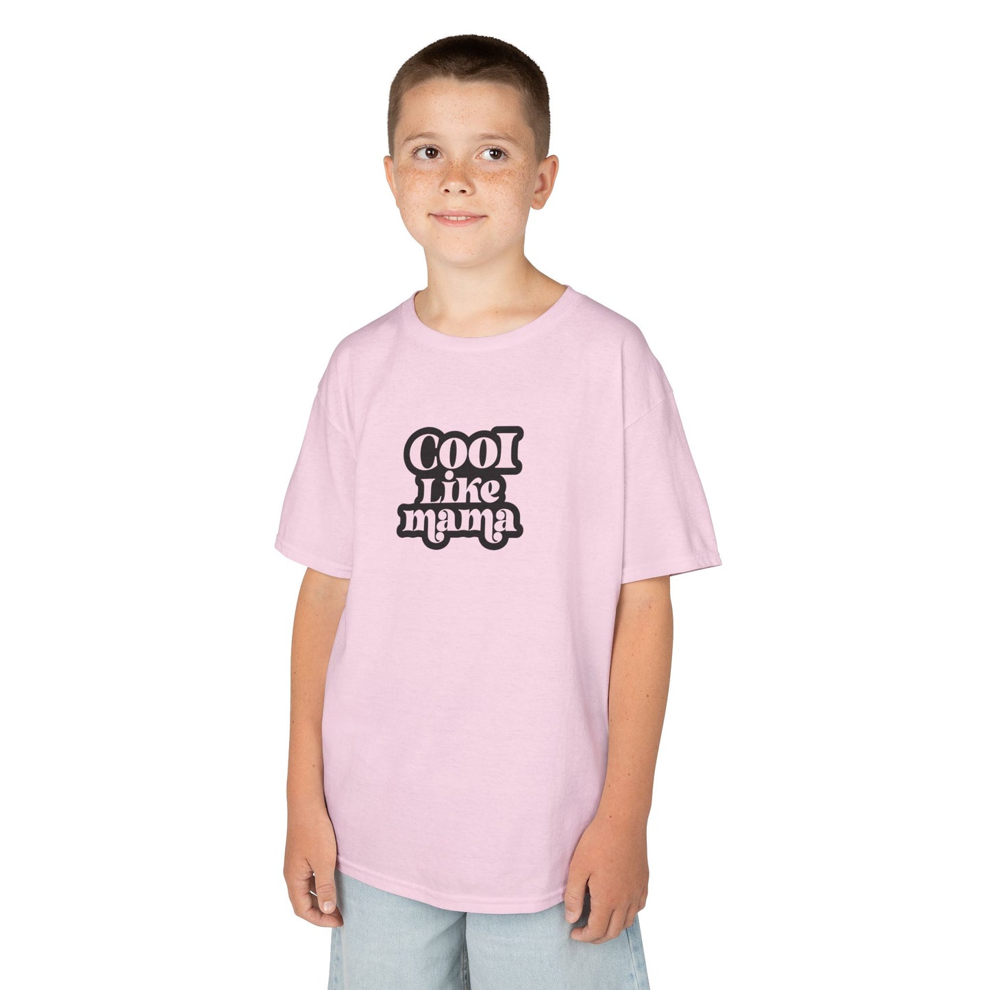 Kids Heavy Cotton Tee - Cool Like Mama Retro SVG PNG - Fun & Stylish Apparel for Young Trendsetters