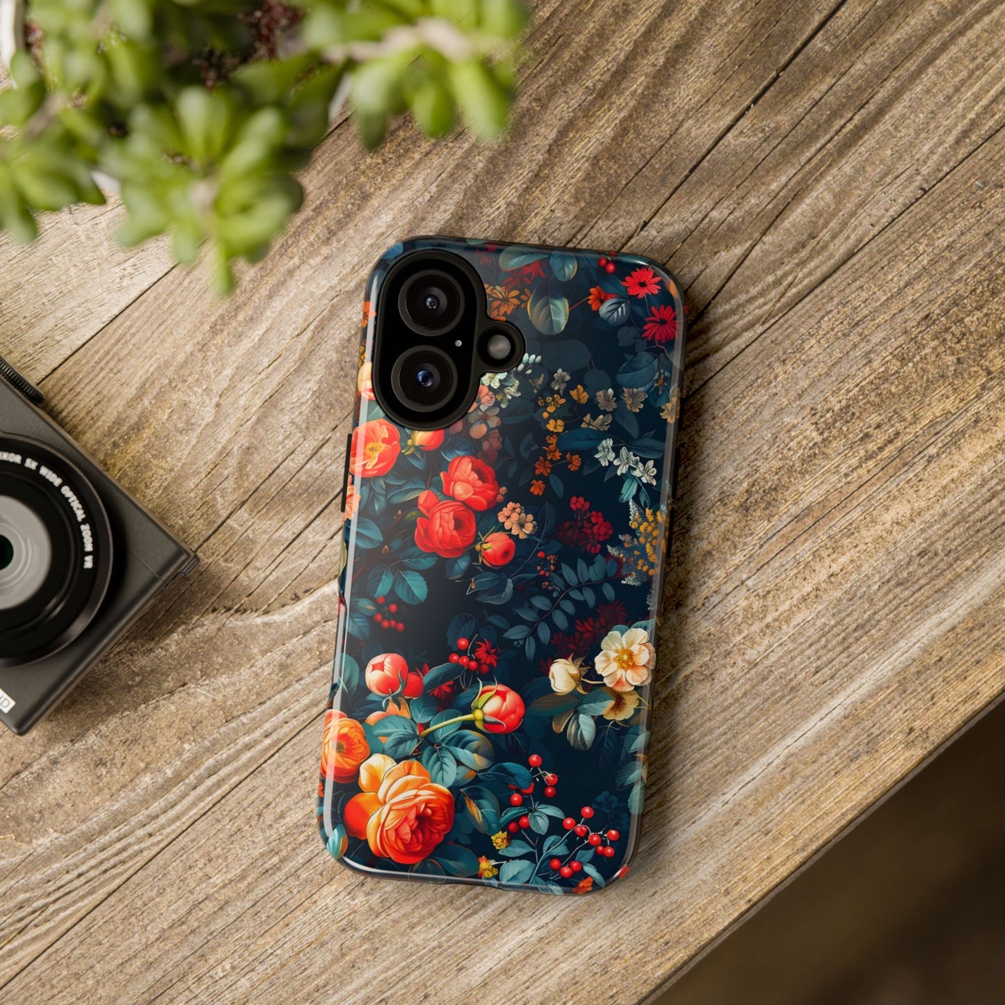 Floral Phone Case - Tough Cases, iPhone Protection, Elegant Floral Design, Gift for Her, Stylish Tech Accessory