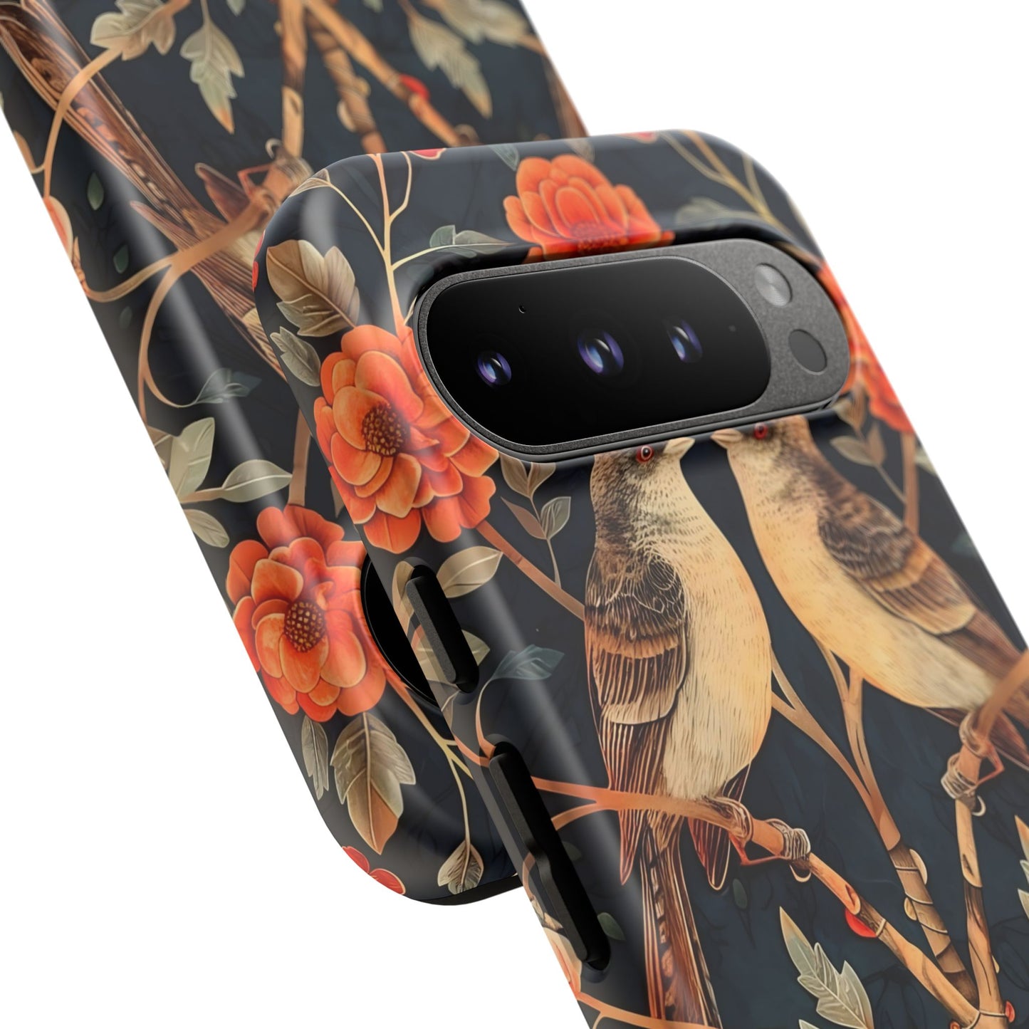 Floral Phone Case – Tough Cases with Bird Design, Unique Gift for Nature Lovers, Stylish Tech Accessory, Phone Cover, Artistic Case