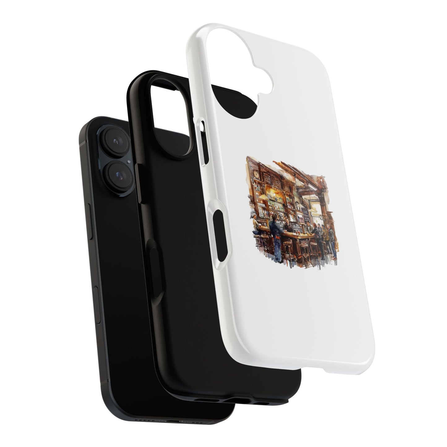 Artistic Phone Case - Cozy Pub Design
