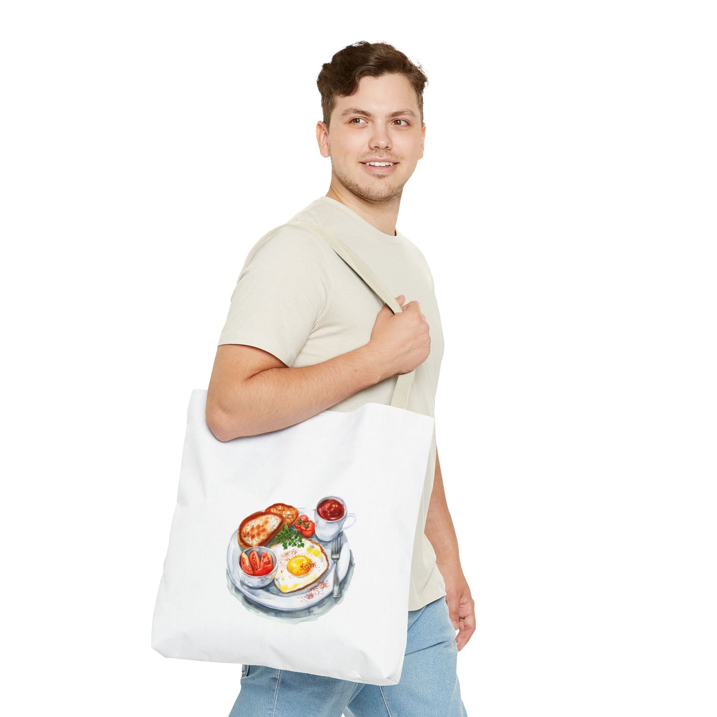 Breakfast Lovers Tote Bag, Art Tote, Foodie Gift, Market Bag, Designed for Brunch Enthusiasts, Perfect for Grocery Shopping