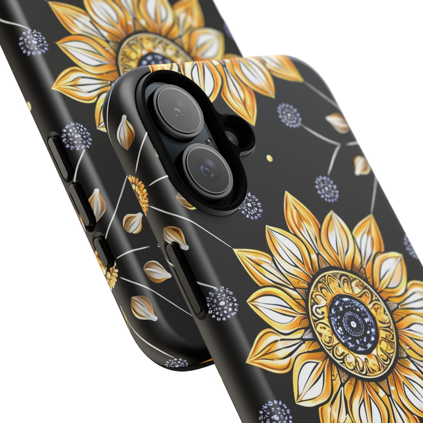 Floral Phone Case with Mandala Design, Tough Cases for iPhone & Samsung, Boho Style, Gift for Her, Unique Accessories