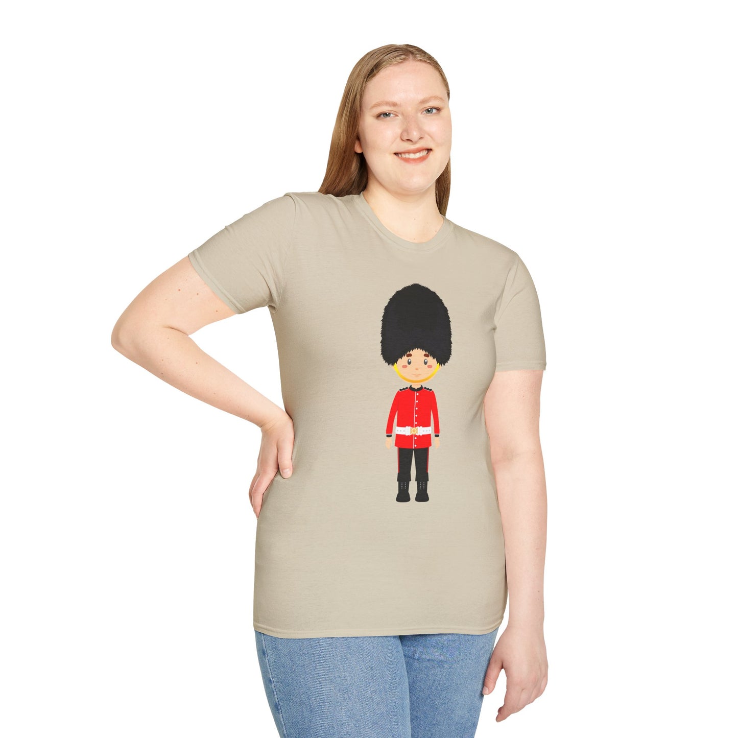 Unisex Softstyle T-Shirt - Standing Strong - The British Soldier in Red