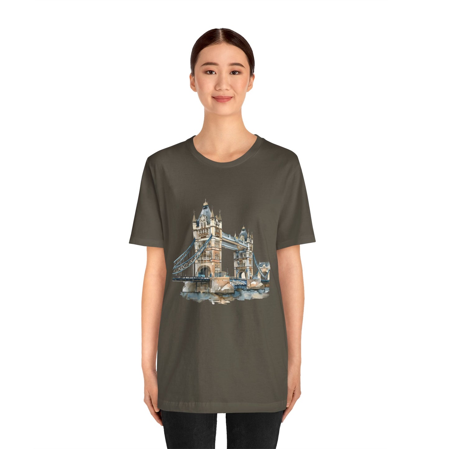 Unisex Jersey Short Sleeve Tee - London Bridge - Iconic Landmark and Historical Beauty