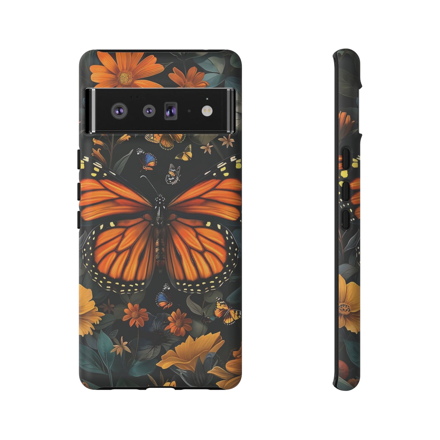Monarch Butterfly Phone Case, Tough Cases, Nature Lover Gift, Floral Mobile Cover, Eco-Friendly Phone Accessory, Butterfly Design
