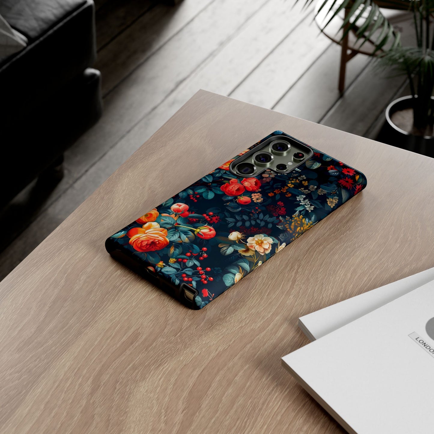 Floral Phone Case - Tough Cases, iPhone Protection, Elegant Floral Design, Gift for Her, Stylish Tech Accessory