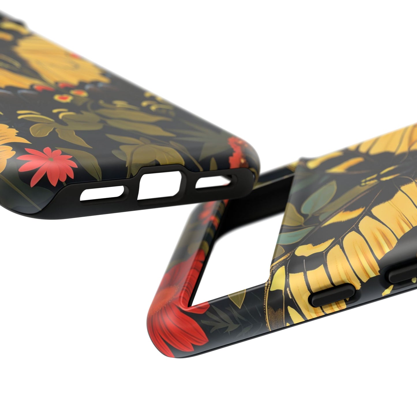Butterfly Floral Phone Case, Tough Cases with Vibrant Design, Protective Cover for Nature Lovers, Gift for Her