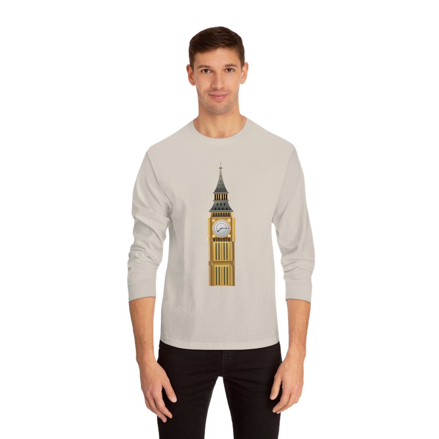 Unisex Classic Long Sleeve T-Shirt - Iconic Big Ben Clock Tower Design