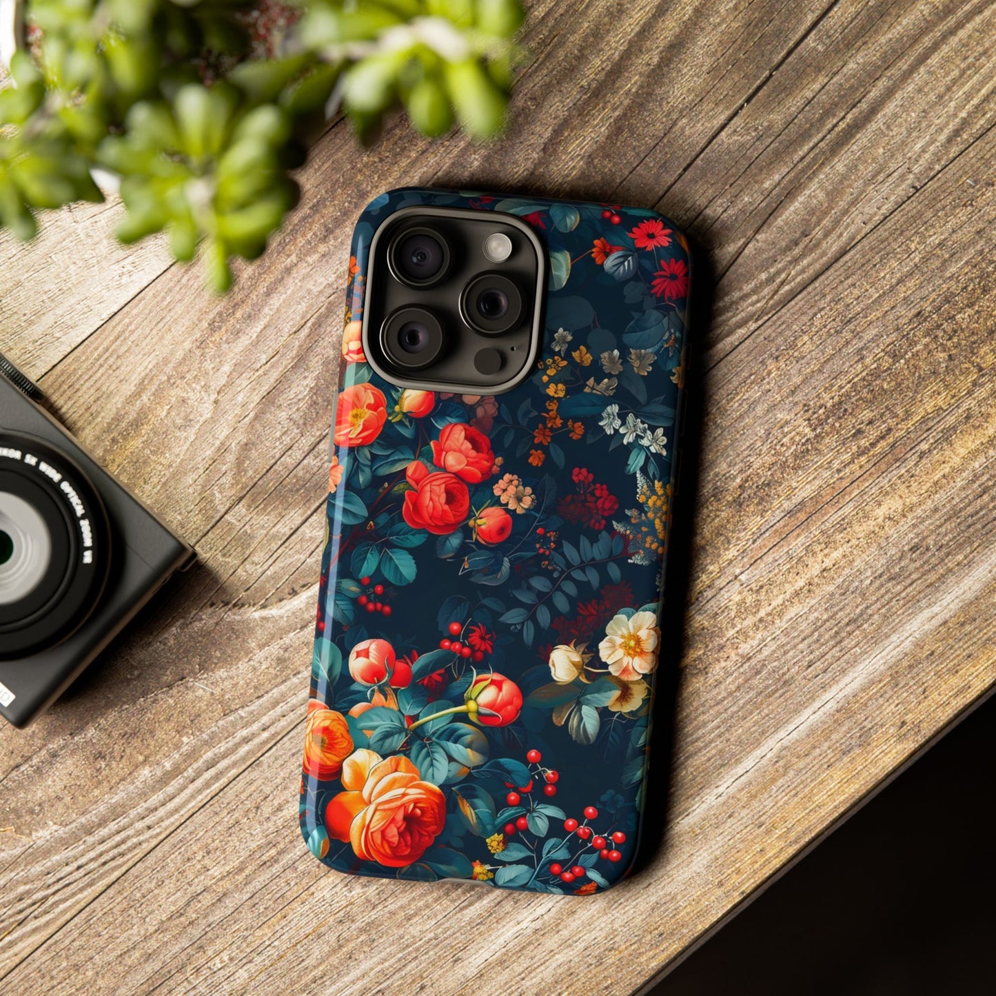Floral Phone Case - Tough Cases, iPhone Protection, Elegant Floral Design, Gift for Her, Stylish Tech Accessory