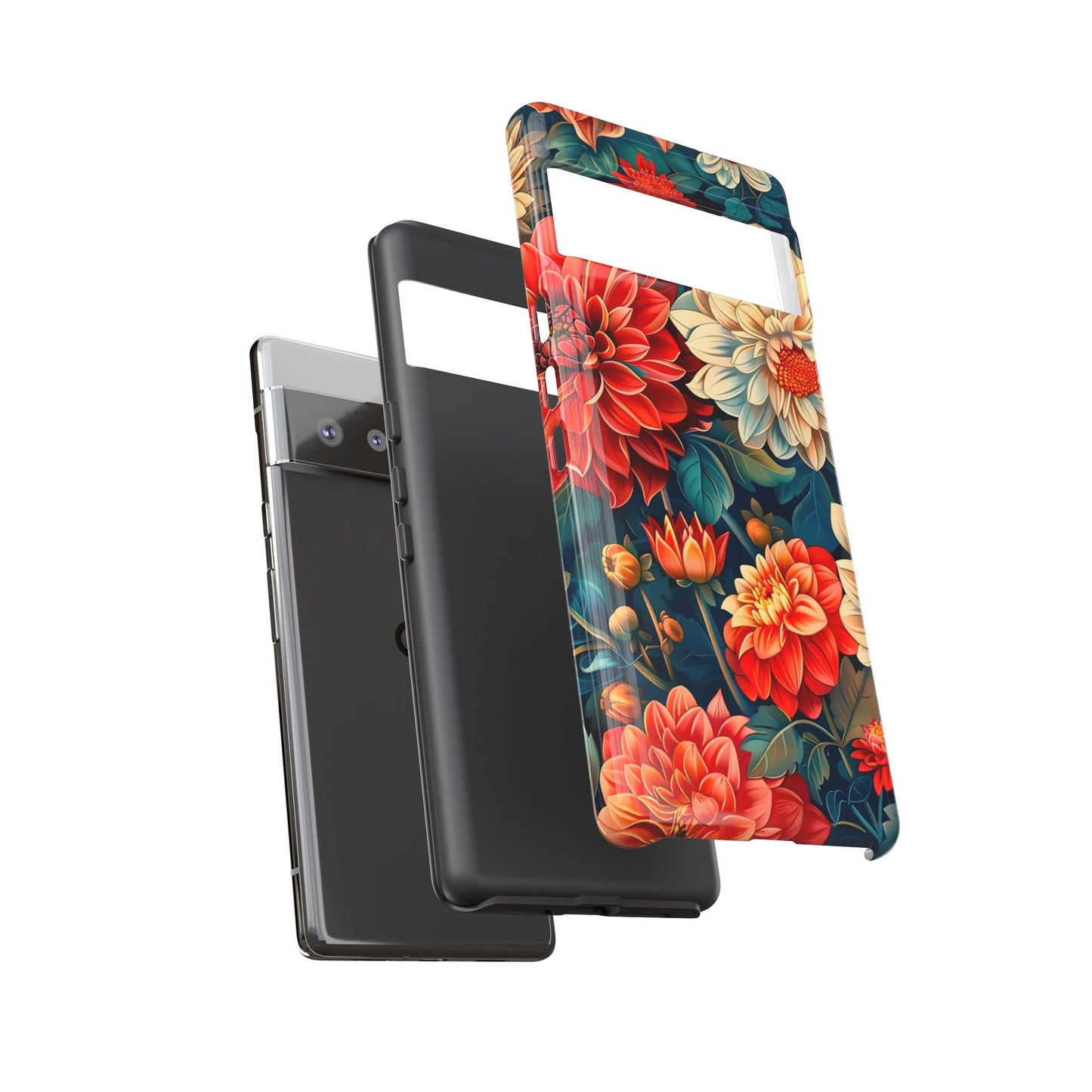 Floral Phone Case - Vibrant Tough Cases, Stylish Floral Cell Phone Cover, Gift for Her, Trendy Phone Accessory, Flower Design