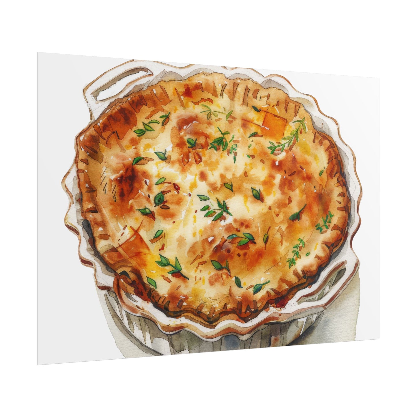 Delicious Quiche Rolled Posters for Kitchen Decor, Culinary Art, Foodie Wall Art, Gift for Chefs, Cooking Enthusiasts, Home Decor