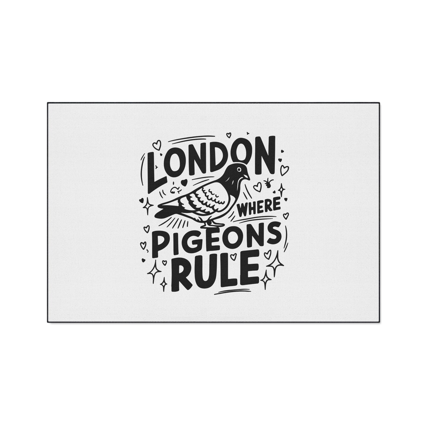 London Pigeon Floor Mat, Home Decor, Kitchen Mat, Funny Gift, Cute Entrance Mat, Bird Lover's Gift