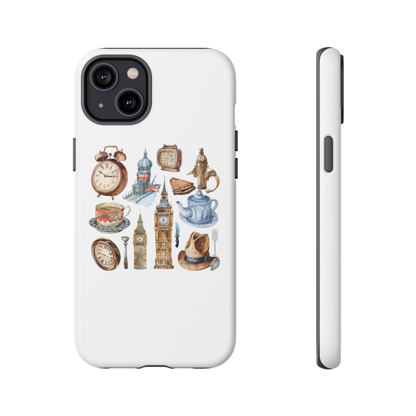 Vintage Illustrative Phone Case, Whimsical Tough Phone Cover, Gifts for Her, Unique Cell Phone Accessory