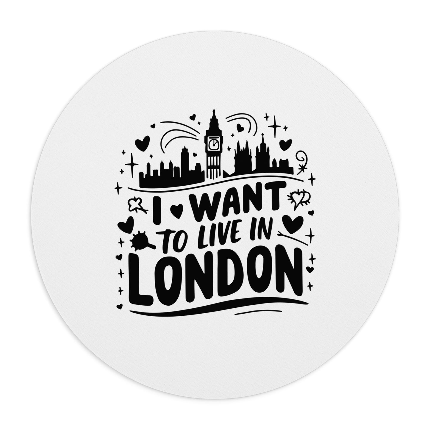 London-Themed Mouse Pad, Cute Desk Accessory, Office Decor, Gift for London Lovers, Motivational Mousepad