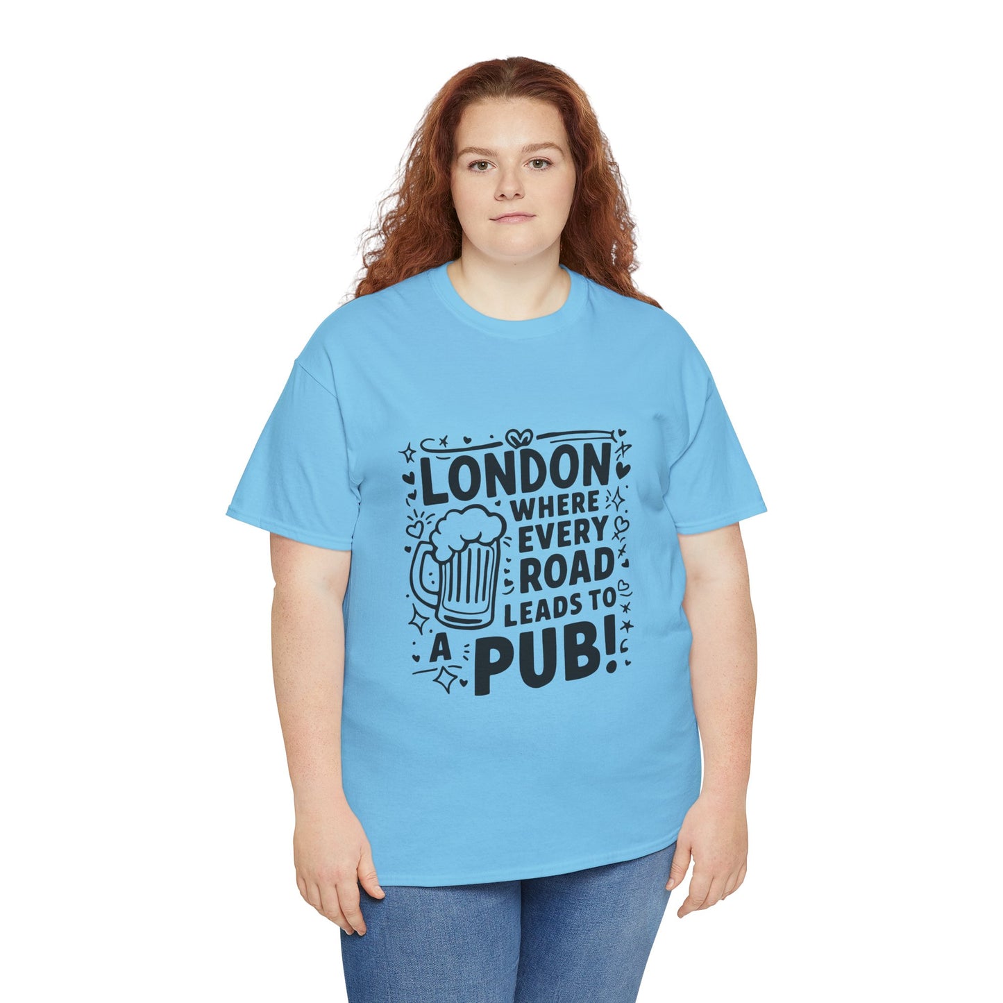 Unisex Heavy Cotton Tee - London's Pub Leading Roads
