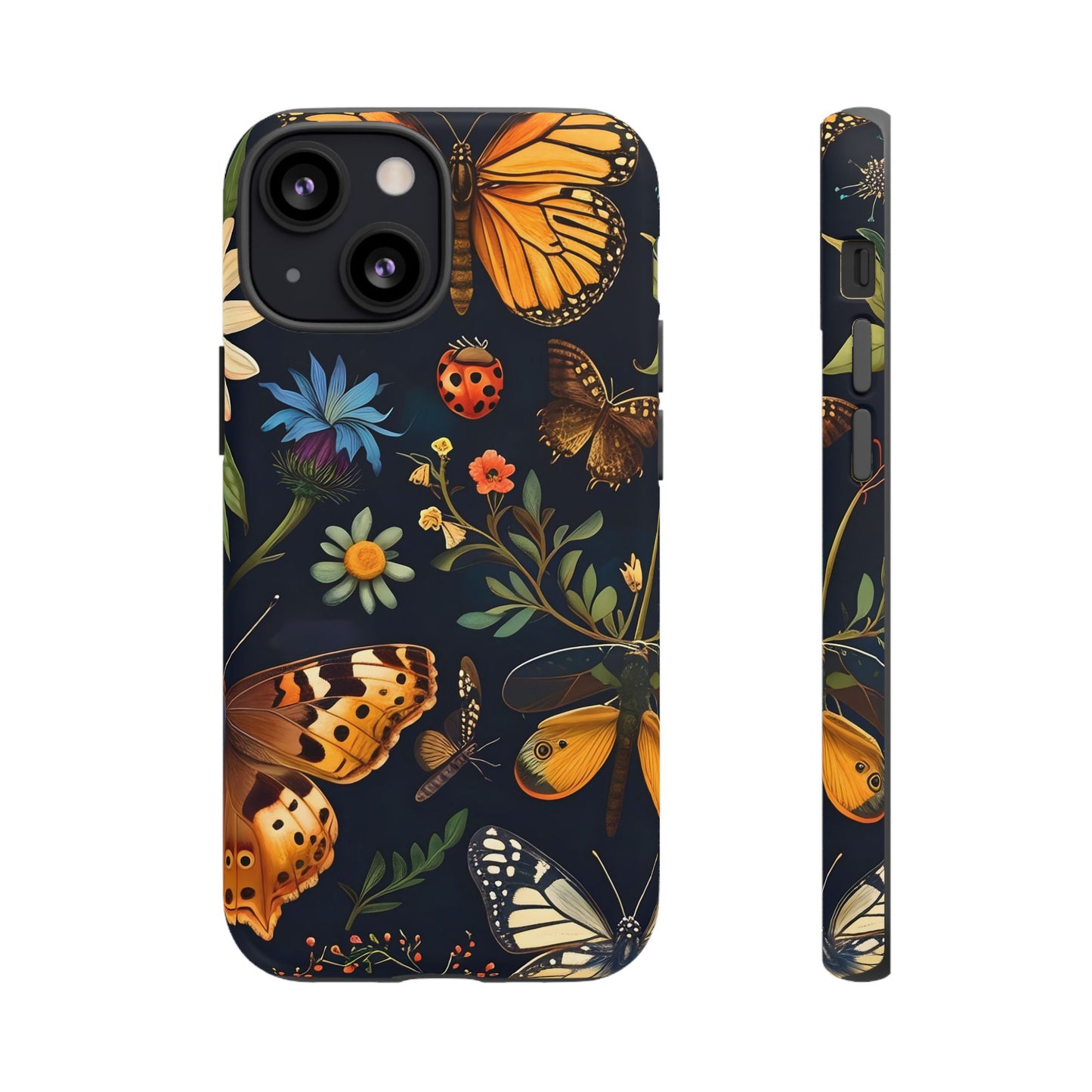 Nature-Inspired Phone Case | Floral Butterfly Design, Tough Phone Cover, Gift for Nature Lovers, Cute Butterfly Case, Home Decor
