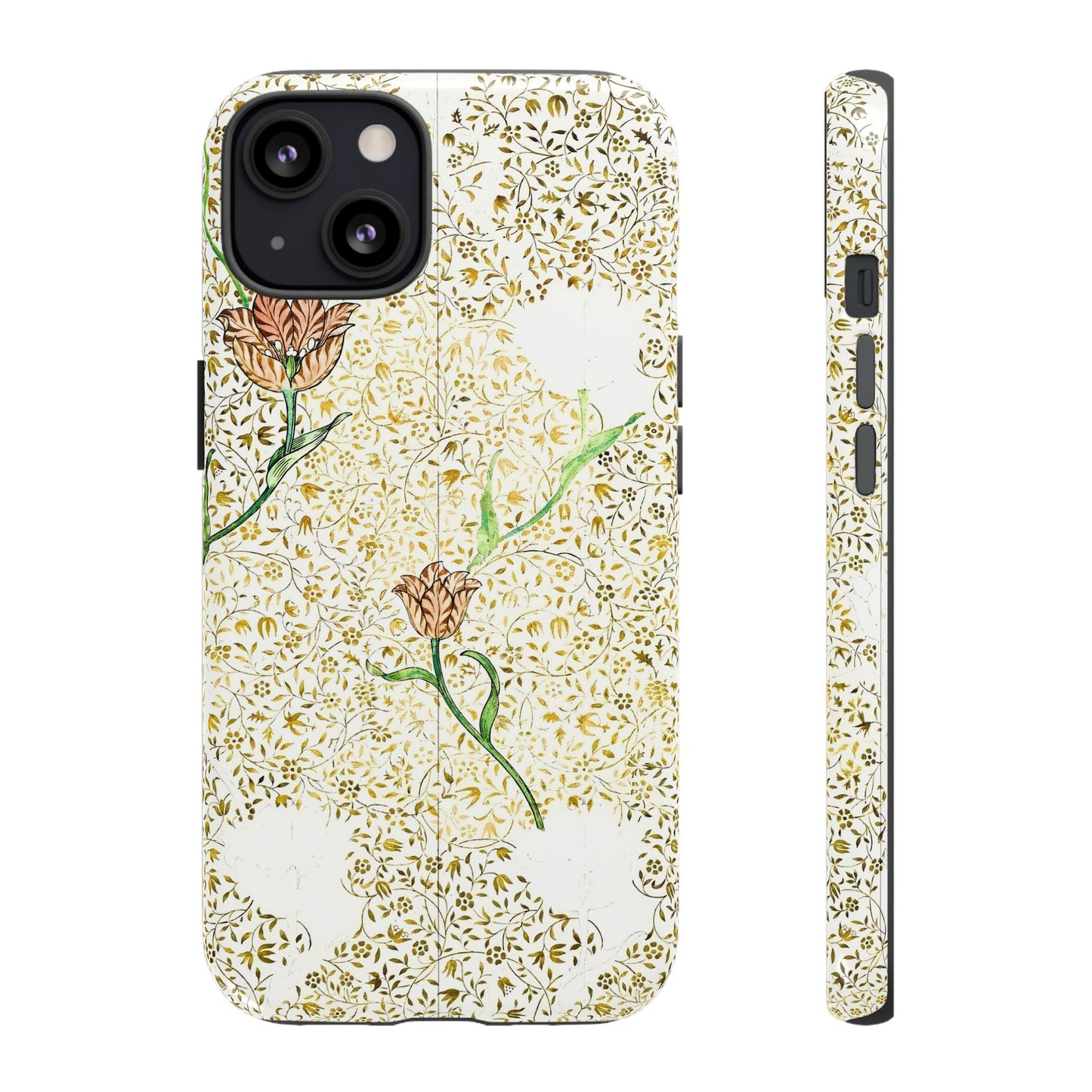 Elegant Floral Phone Case, Tough Cases for iPhone, Stylish Smartphone Cover, Protection with Floral Art, Unique Gift for Her