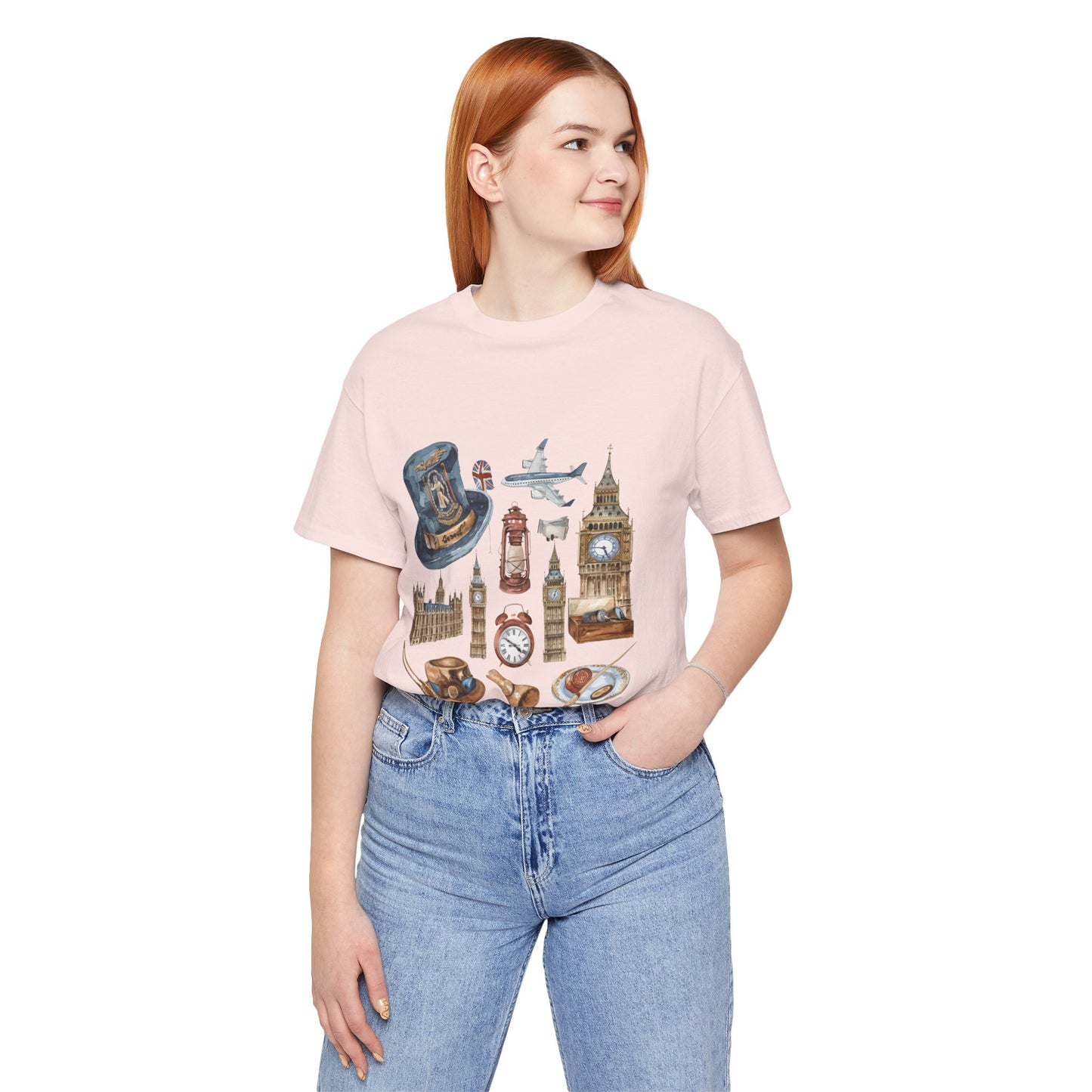 Unisex Jersey Short Sleeve Tee - Nostalgic England: Vintage Symbols & Icons
