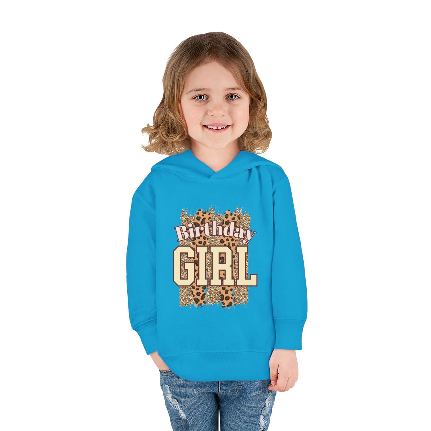 Birthday Girl Toddler Fleece Hoodie - Cute Animal Print Design