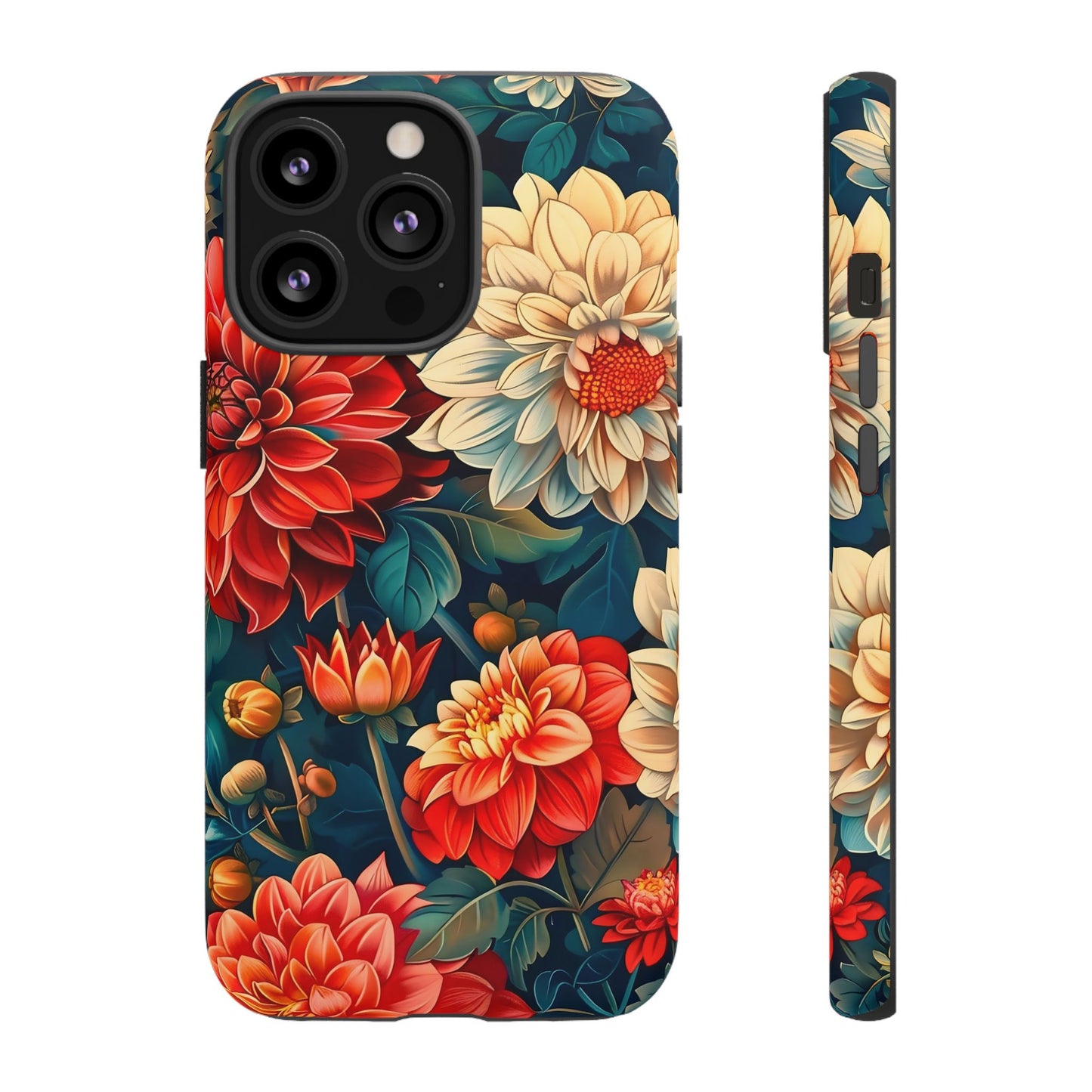 Floral Phone Case - Vibrant Tough Cases, Stylish Floral Cell Phone Cover, Gift for Her, Trendy Phone Accessory, Flower Design