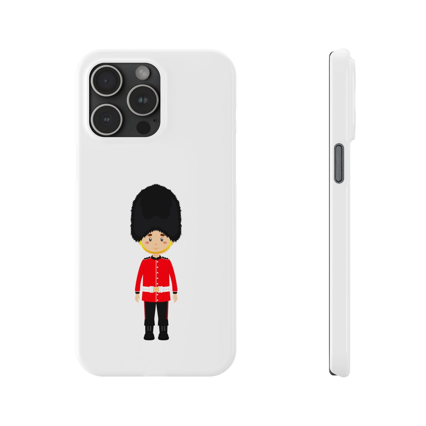 Adorable Guard Slim Phone Cases | Cute Phone Cover, Unique Gift, London Theme, Kid-Friendly Design, Cheerful Accessory