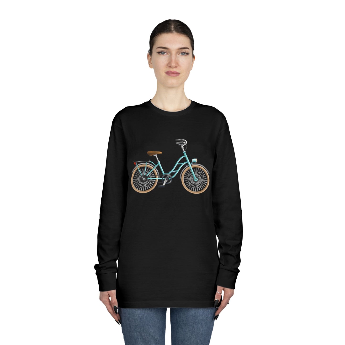 Long Sleeve Crewneck Tee - Trendy British Bicycle