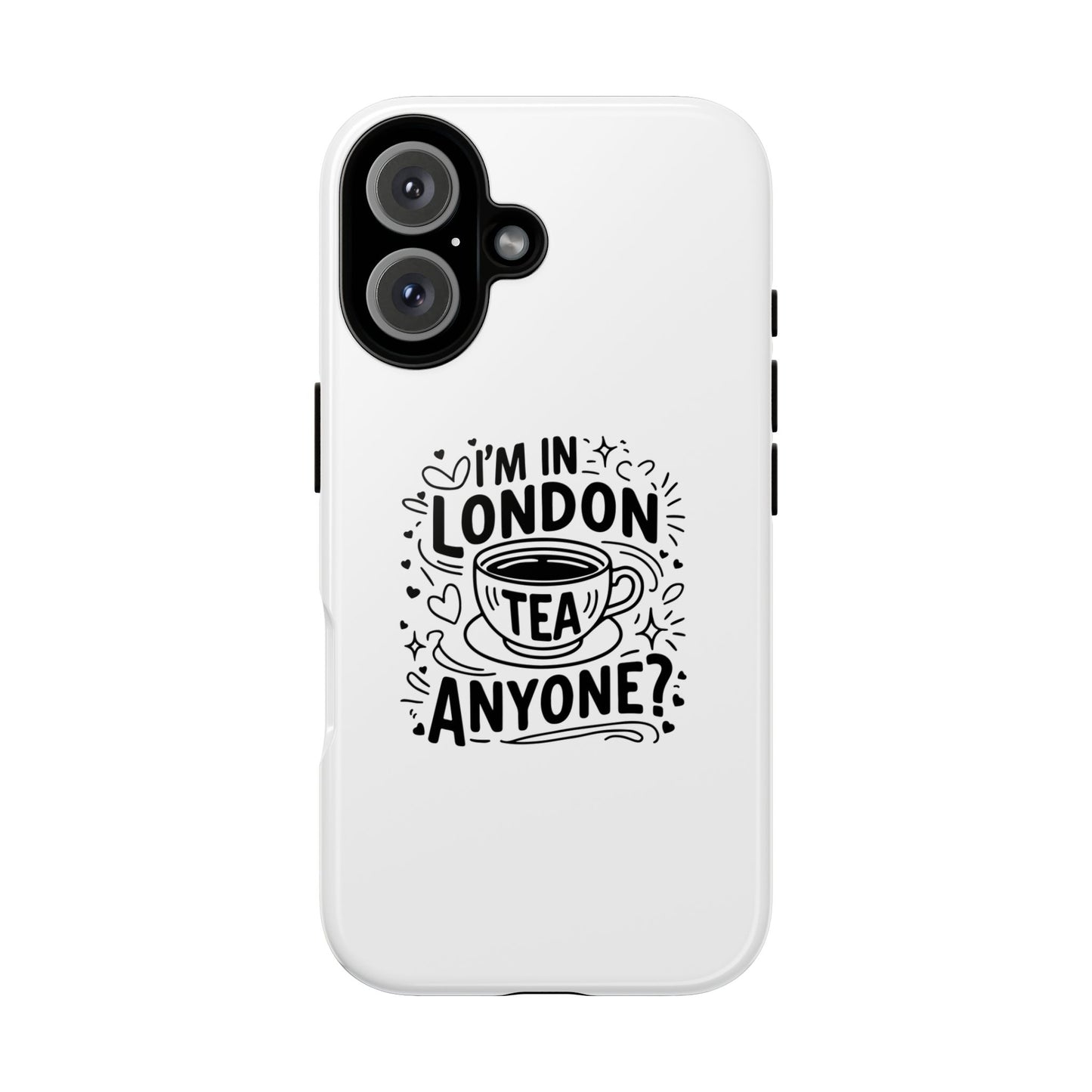 Phone Case with Tea Design, London Souvenir, Travel Accessory, Gift for Tea Lovers, Fun Phone Cover, Unique Mobile Case
