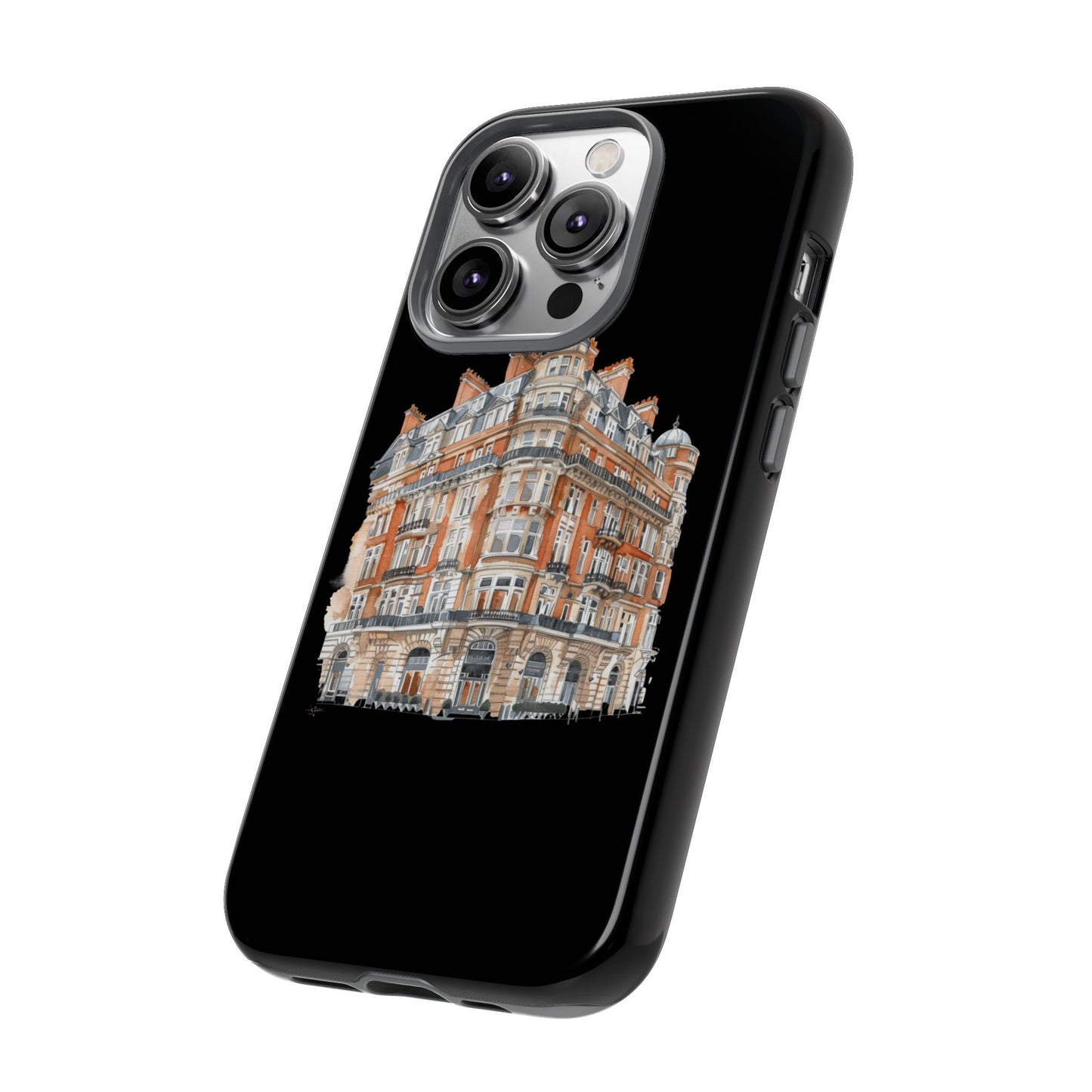 Cityscape Phone Case, Tough Phone Cover, Urban Art Case, Vintage Architecture Design, Gift for Travelers, Stylish Phone Accessory