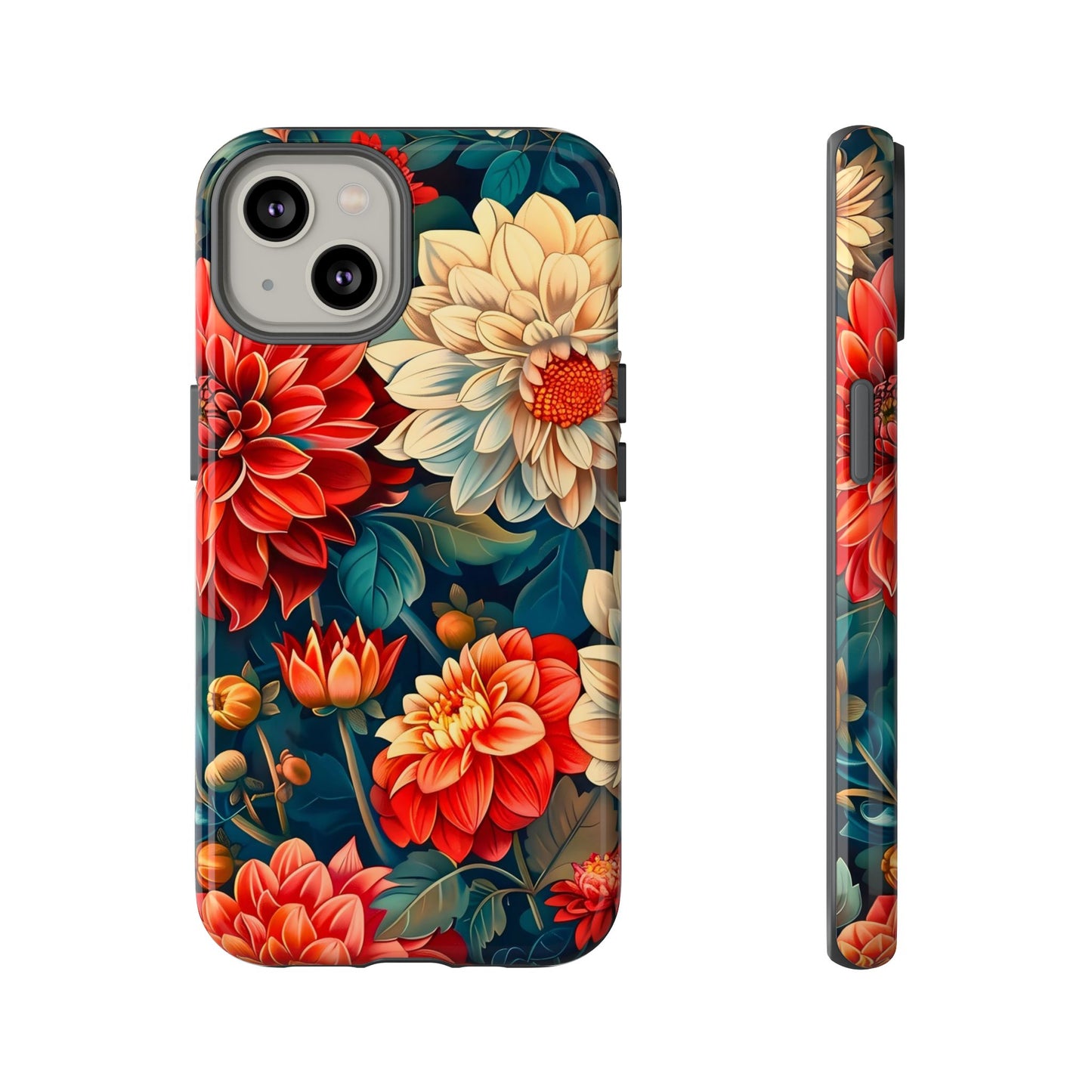 Floral Phone Case - Vibrant Tough Cases, Stylish Floral Cell Phone Cover, Gift for Her, Trendy Phone Accessory, Flower Design