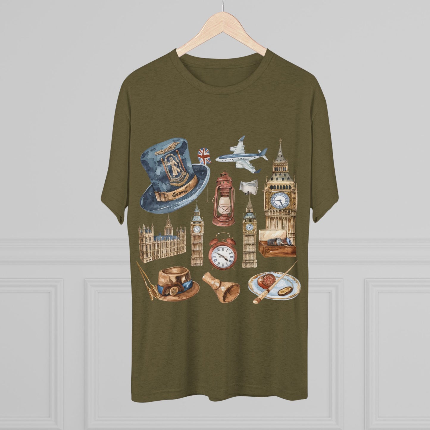 Vintage England Classy Unisex Tri-Blend Crew Tee
