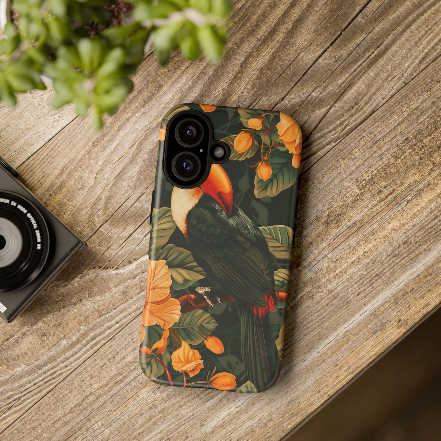 Tropical Toucan Phone Case, Exotic Bird Cover, Nature Lover Gift, Eco-Friendly Design, Customizable Tech Accessory