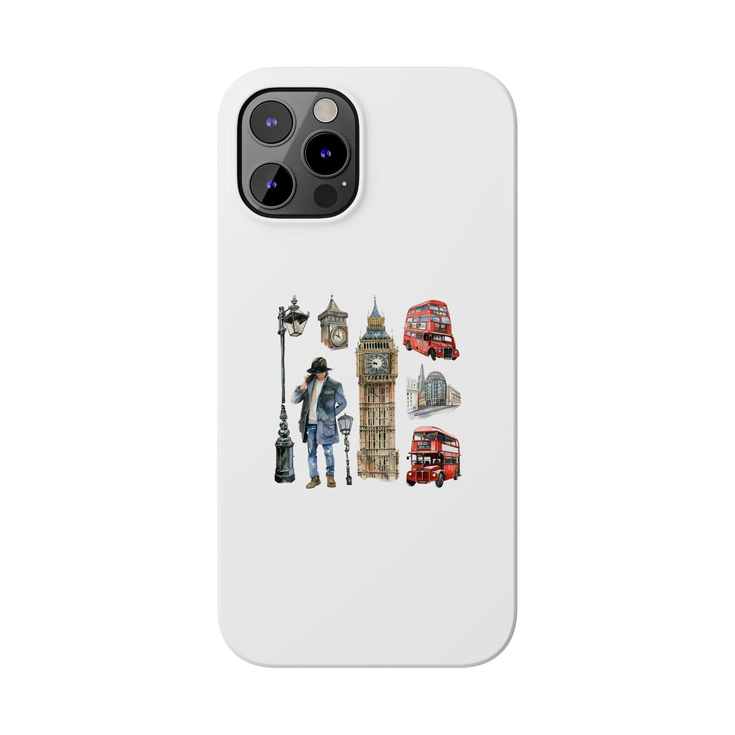 London-Themed Slim Phone Cases, Stylish Tech Accessories, Gifts for Travelers, Unique Mobile Covers, Trendy Phone Protection