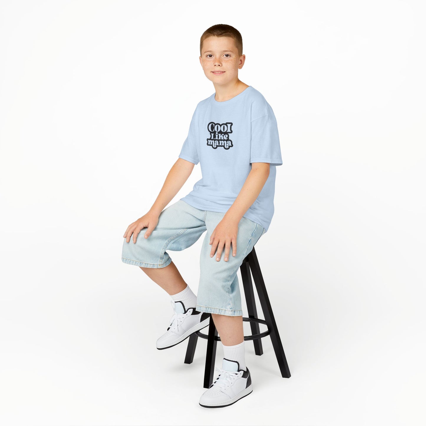 Kids Heavy Cotton Tee - Cool Like Mama Retro SVG PNG - Fun & Stylish Apparel for Young Trendsetters