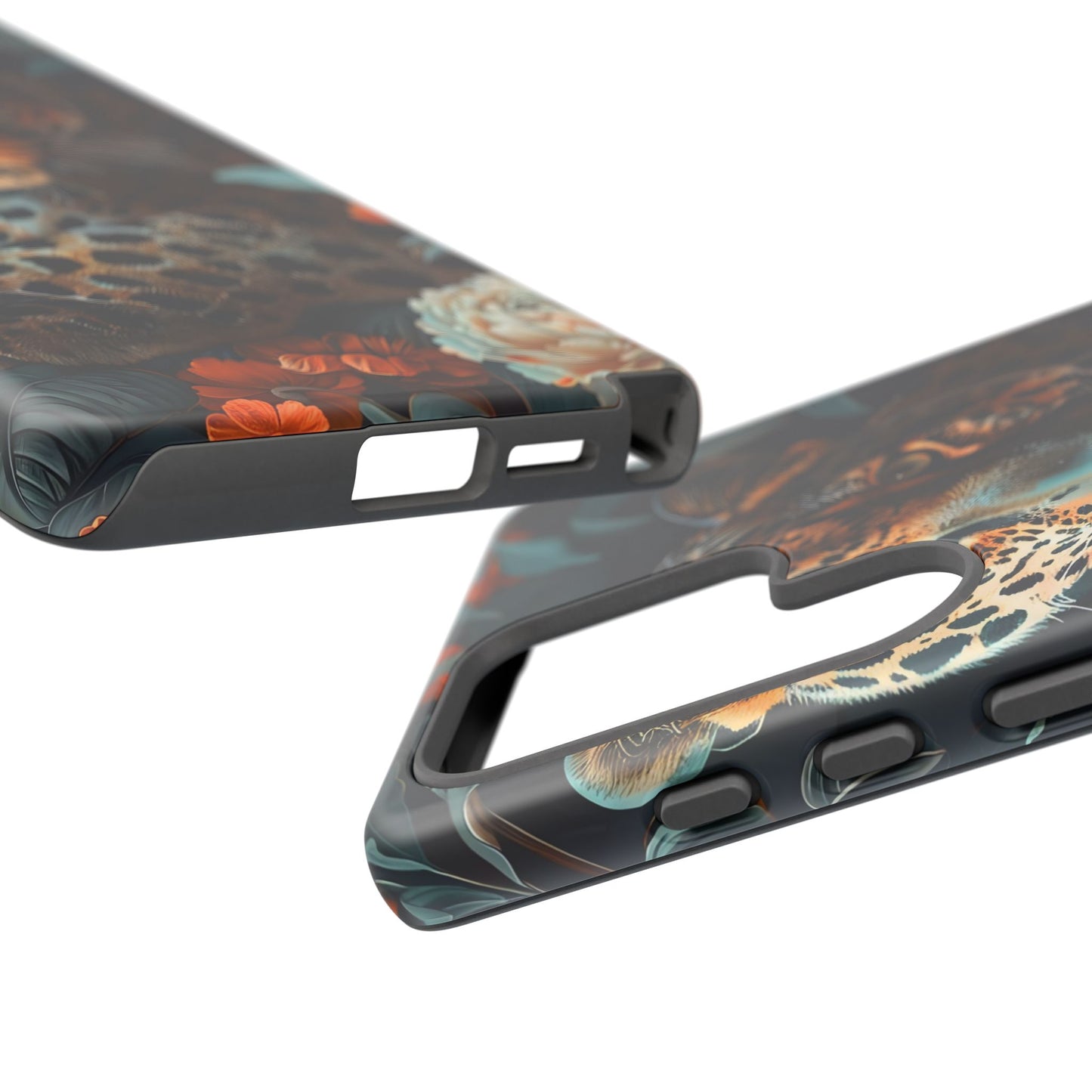 Wildlife Phone Case with Leopard Design | Tough Cases, Animal Prints, Floral Phone Cover, Gift for Nature Lovers, Unique Phone Accessories