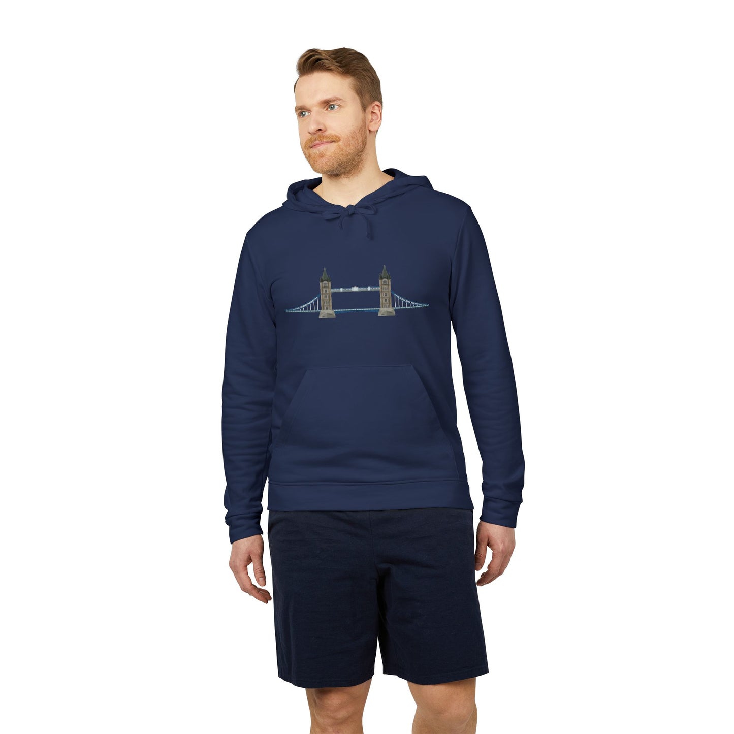 adidas Unisex Fleece Hoodie - Tower Bridge - Iconic London Landmark