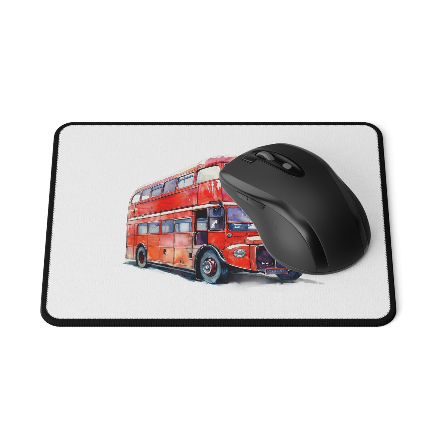 Retro Double-Decker Bus Gaming Mouse Pad | Non-Slip, Desk Accessory, Gamer Gift, Unique Office Decor, Personalized Mouse Mat