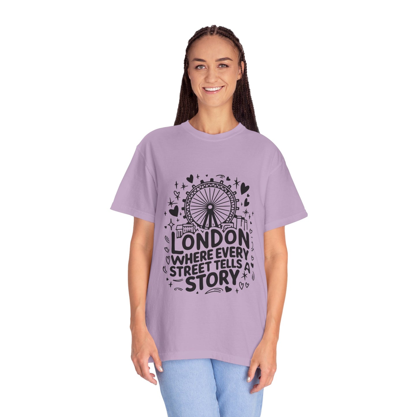 Unisex Garment-Dyed T-shirt - London's Stor Telling Streets