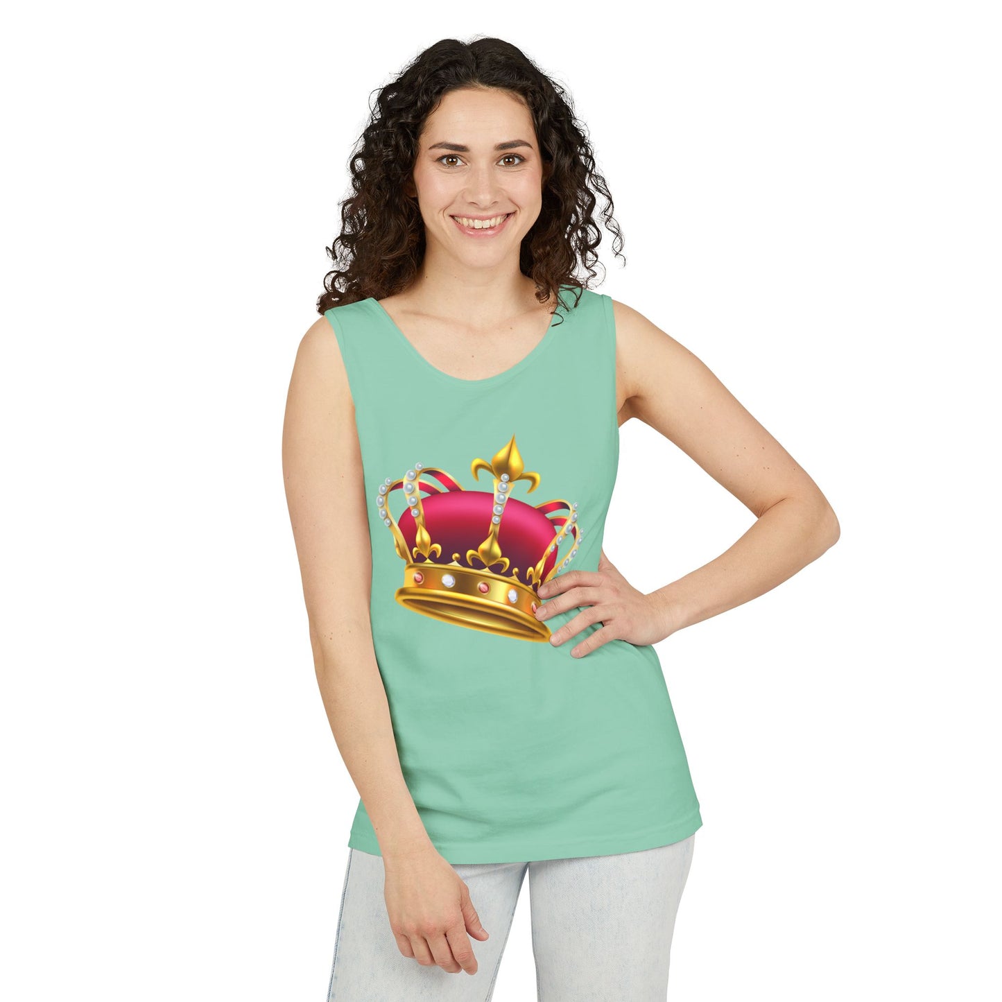 Unisex Garment-Dyed Tank Top - British Royal Crown