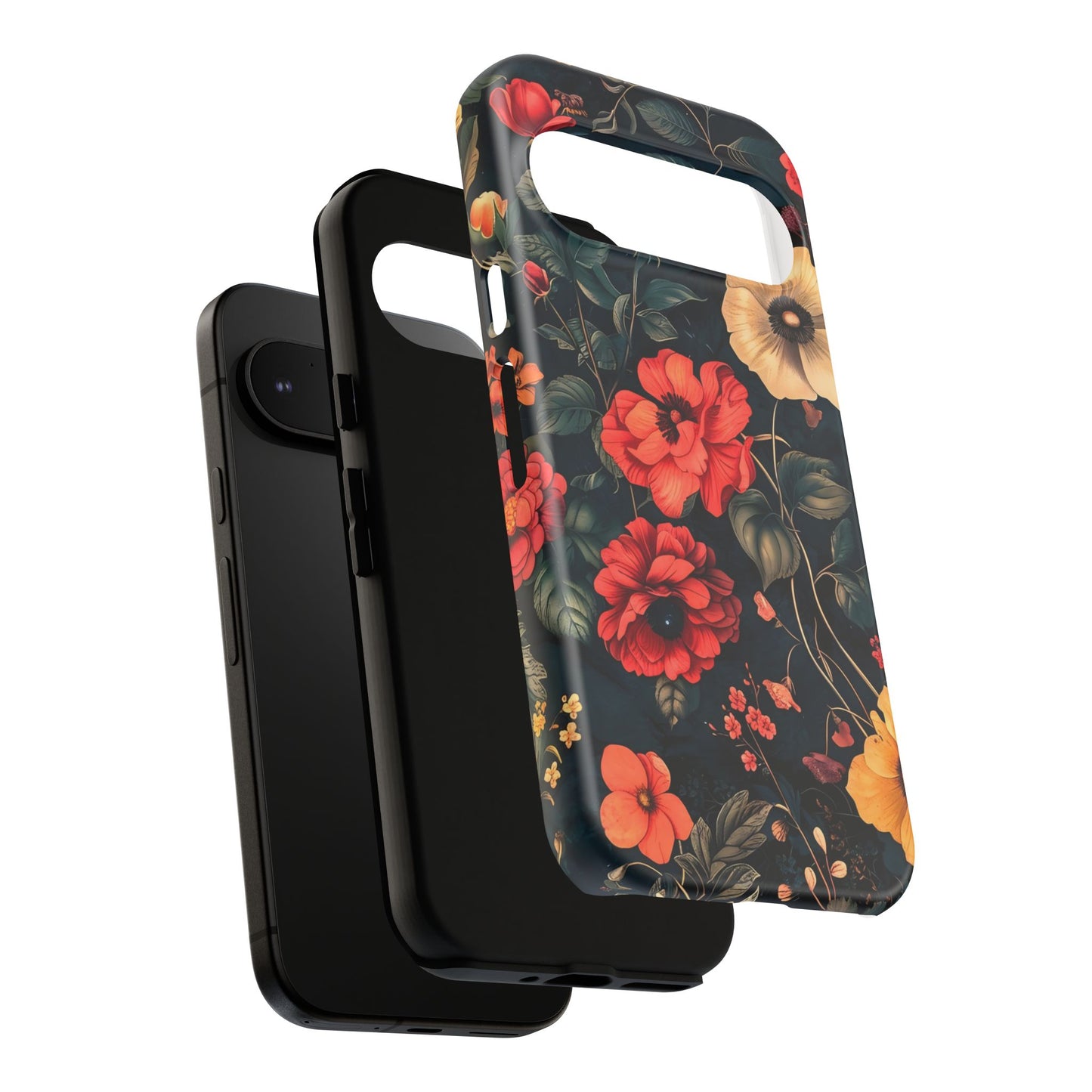Floral Phone Case, Tough Cases, Flower Motif, Protective Cover, Gift for Her, Floral Design, Spring Accessory