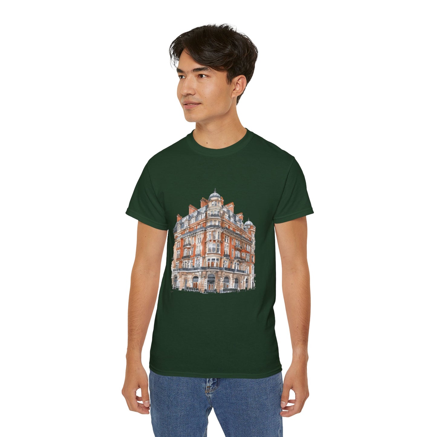 Unisex Ultra Cotton Relaxed Tee - Classic British Architecture