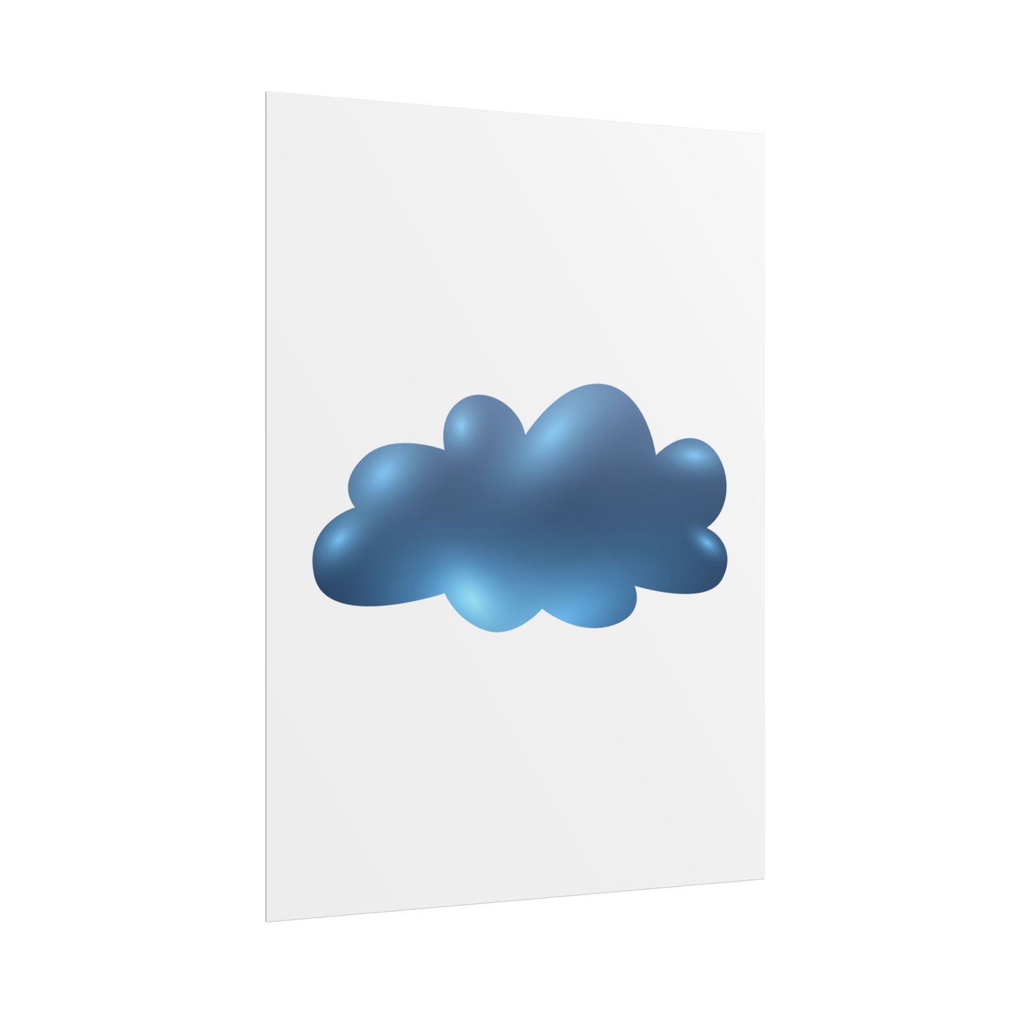 Blue Cloud Art Print, Minimalist Wall Decor, Kids Room Wall Art, Nursery Poster, Aesthetic Home Decor, Modern Art Print