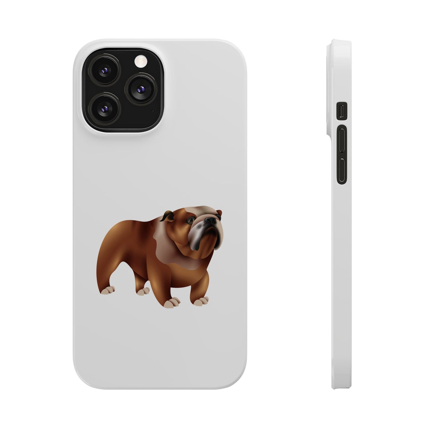Bulldog Slim Phone Cases, Dog Lover Gift, Cute Phone Cover, Pet Theme Case, Birthday Gift for Dog Owners