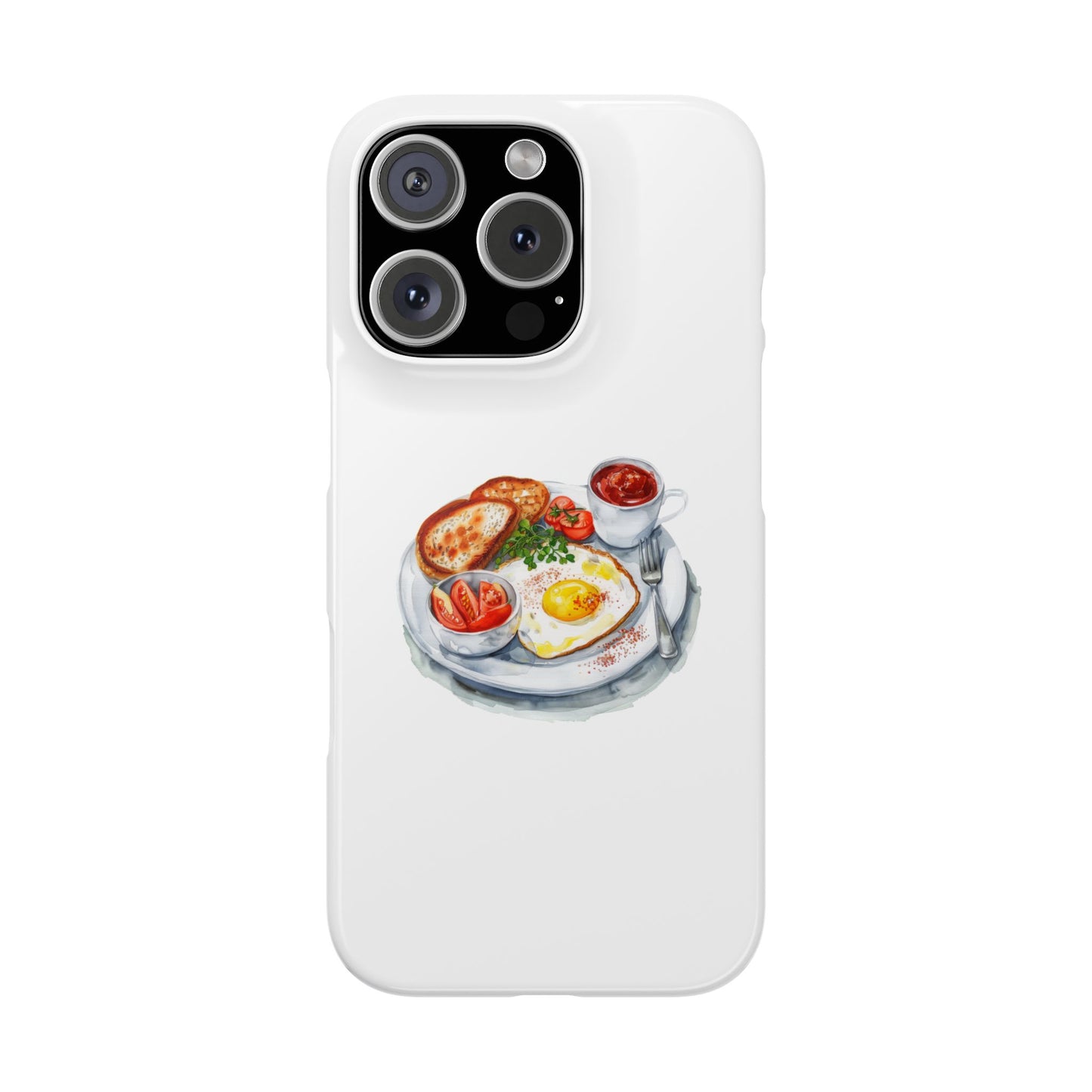 Breakfast Lover Slim Phone Cases, Cute Food Phone Accessories, Coffee Morning Aesthetic, Gift for Foodies, Kitchen Decor Cases