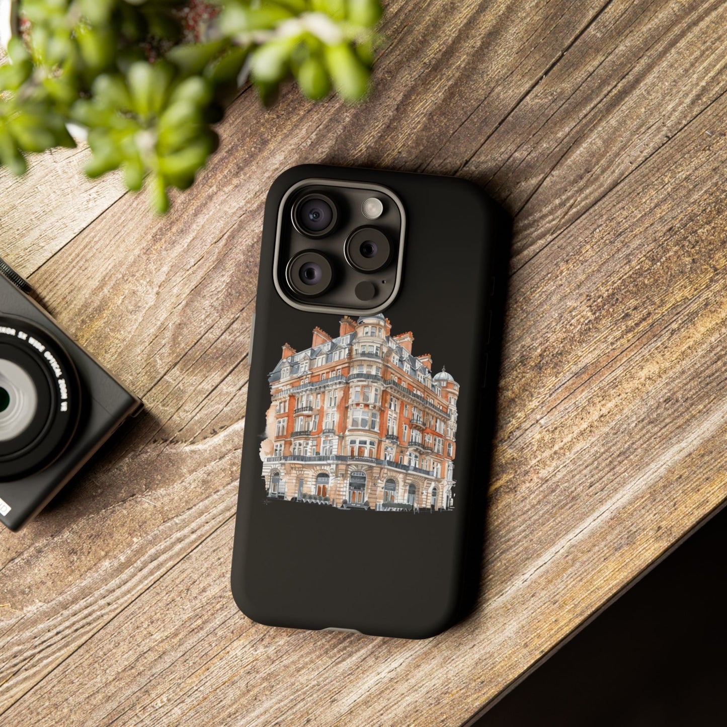 Cityscape Phone Case, Tough Phone Cover, Urban Art Case, Vintage Architecture Design, Gift for Travelers, Stylish Phone Accessory