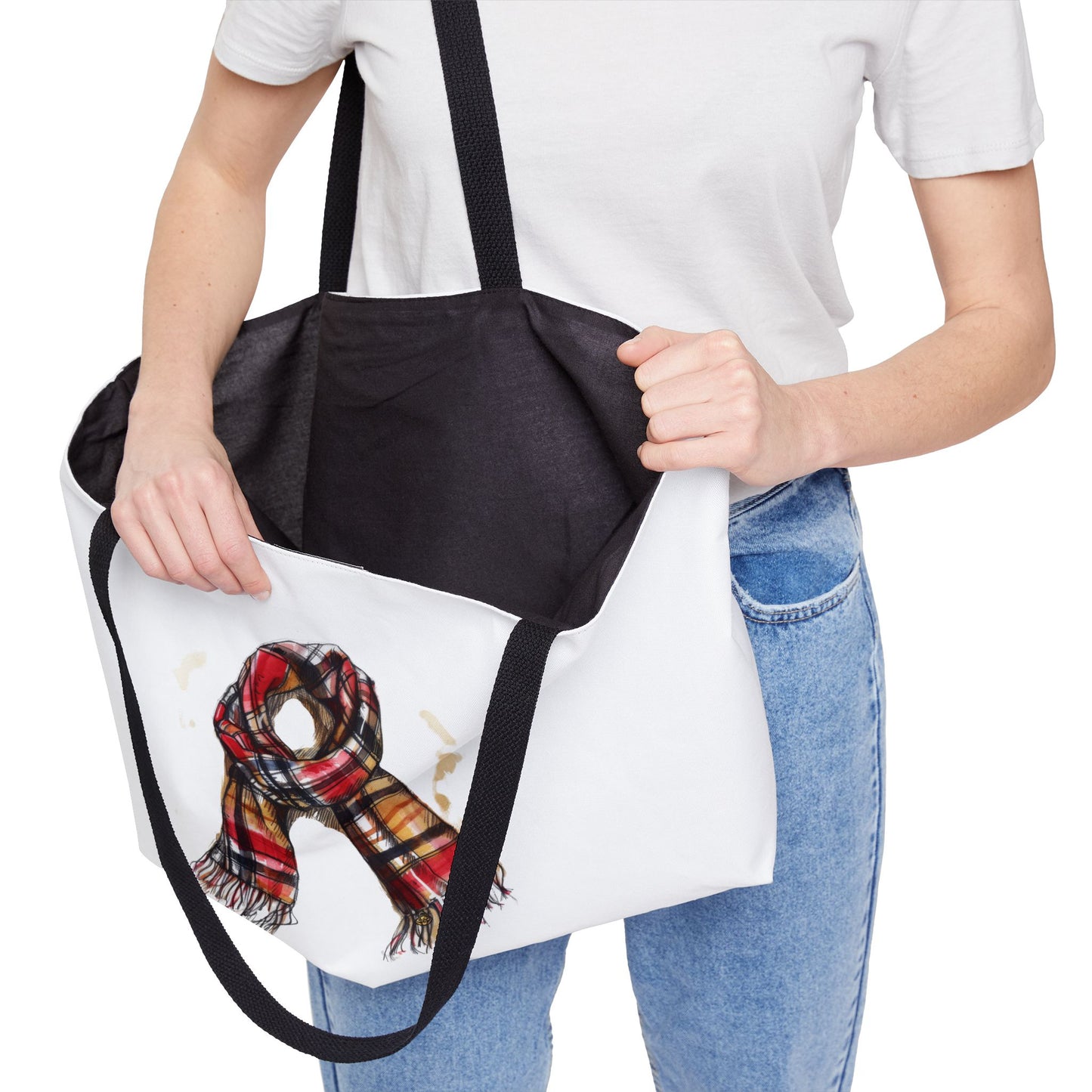 Plaid Scarf Weekender Tote Bag | Stylish Travel Bag | Perfect for Beach, Gym, or Shopping | Gift for Her, Weekend Getaway, Fall Fashion