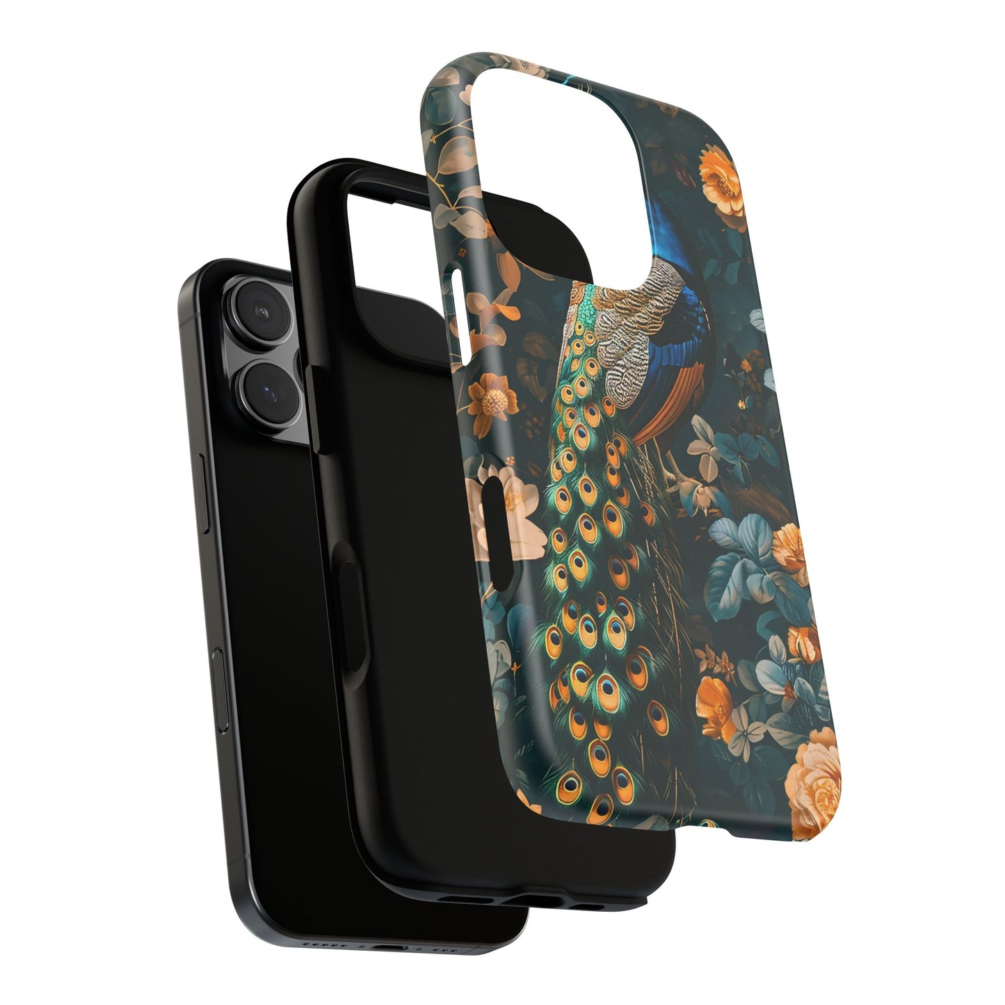 Peacock Phone Case - Elegant Floral Design, Tough Case for Protection, Unique Gift for Nature Lovers, Stylish Accessory, Eco-Friendly